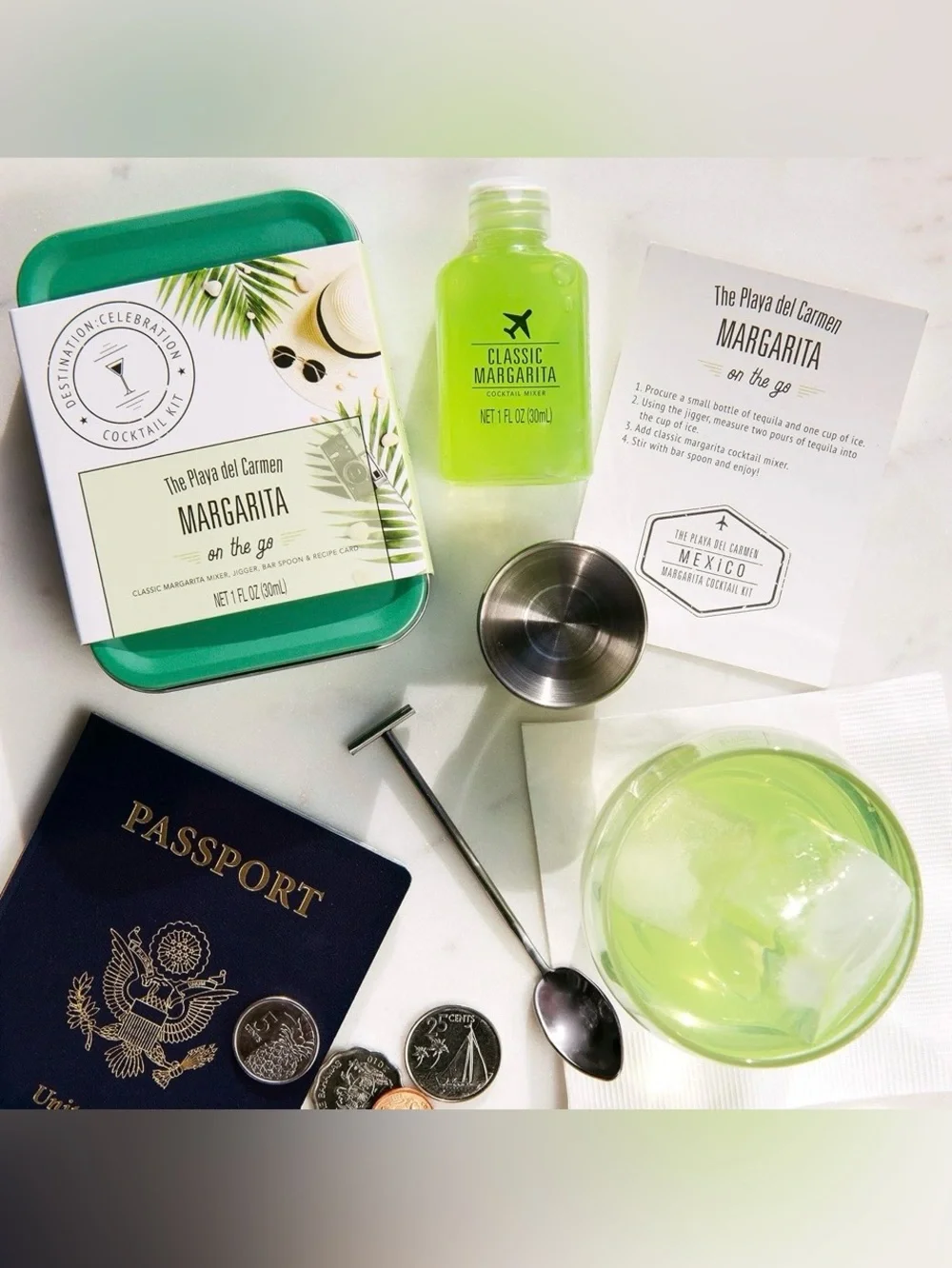 Thoughtfully Portable Margarita Cocktail Kit Tin